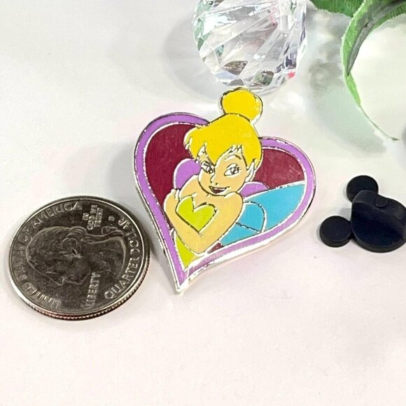Disney Tinkerbell Fairy Trading Pin Peter Pan Heart Lapel Pin Brooch Jewelry Pin - Picture 3 of 6